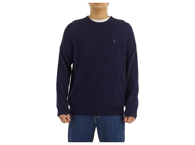 Ralph Lauren Wollstrickpullover für Herren Dunkelblau - Ansicht 10