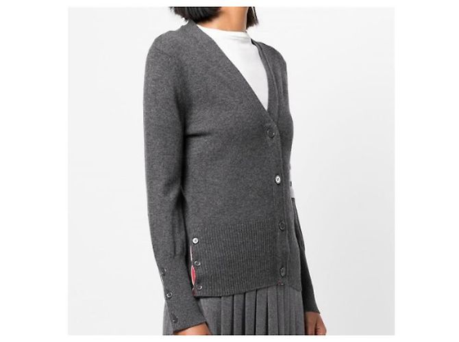 Thom Browne Kaschmir-Cardigan für Damen in Grau - Ansicht 4