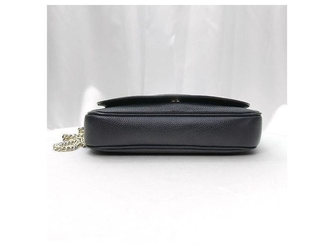 Gucci Borsa a tracolla Soho con catena e nappe in pelle nera - vista 6