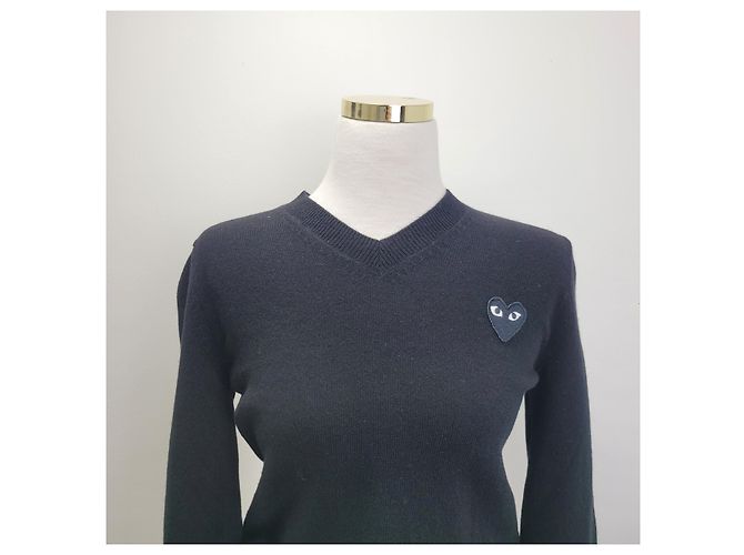 Comme Des Garcons Strickware mit Herz-Logo-Patch - Ansicht 12