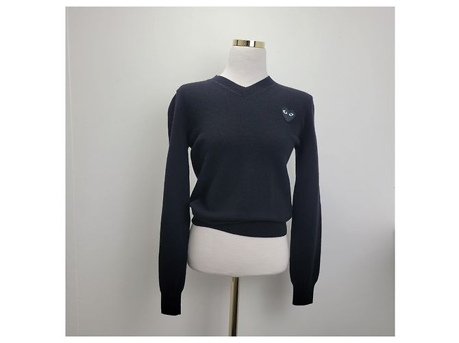 Comme Des Garcons Strickware mit Herz-Logo-Patch - Ansicht 5