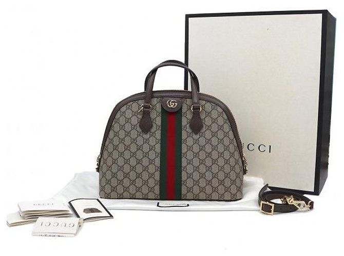 Gucci mala Supreme Web Medium Top Handle Bag - vista 2