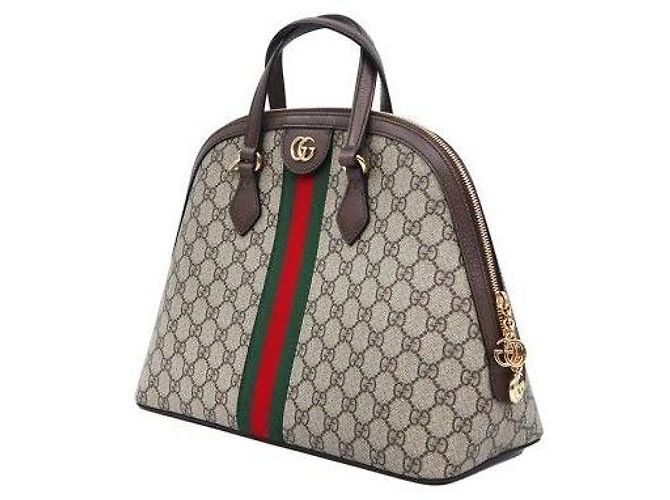 Gucci mala Supreme Web Medium Top Handle Bag - vista 3