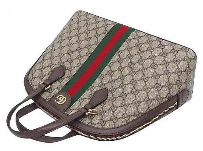 Gucci mala Supreme Web Medium Top Handle Bag - vista 5