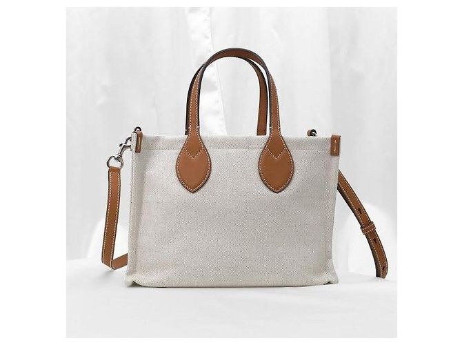 Gucci Mini Tote in Tela e Pelle Marrone con Logo Stampato - vista 4