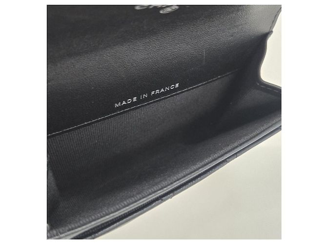 Chanel Classic Snap Flap Kartenetui aus Lammleder Schwarz - Ansicht 13