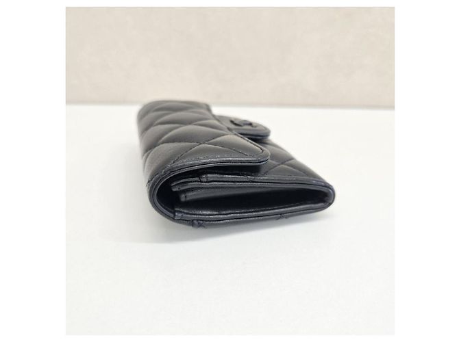 Chanel Classic Snap Flap Kartenetui aus Lammleder Schwarz - Ansicht 4