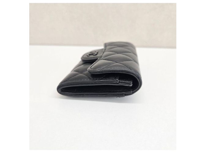 Chanel Classic Snap Flap Kartenetui aus Lammleder Schwarz - Ansicht 5