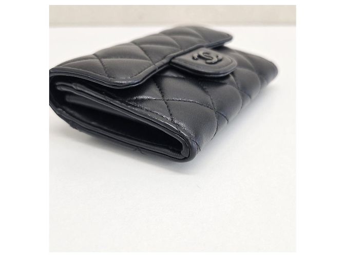 Chanel Classic Snap Flap Kartenetui aus Lammleder Schwarz - Ansicht 7