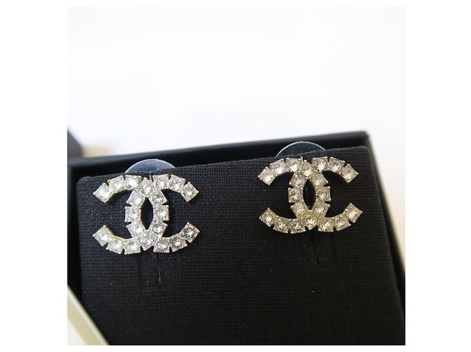 Chanel Orecchini in argento Crystal CC Logo - vista 5