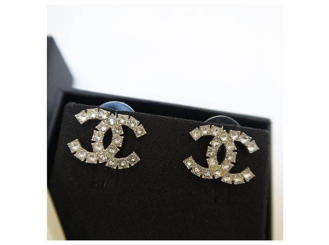 Chanel Orecchini in argento Crystal CC Logo - vista 7
