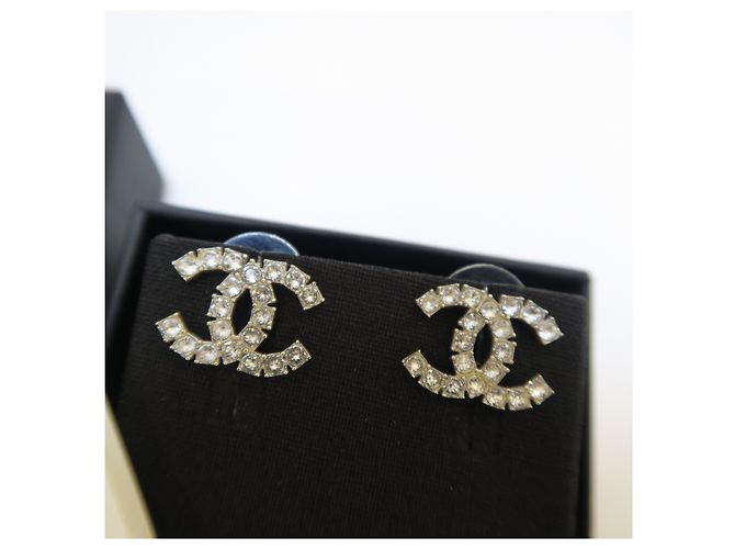 Chanel Orecchini in argento Crystal CC Logo - vista 8