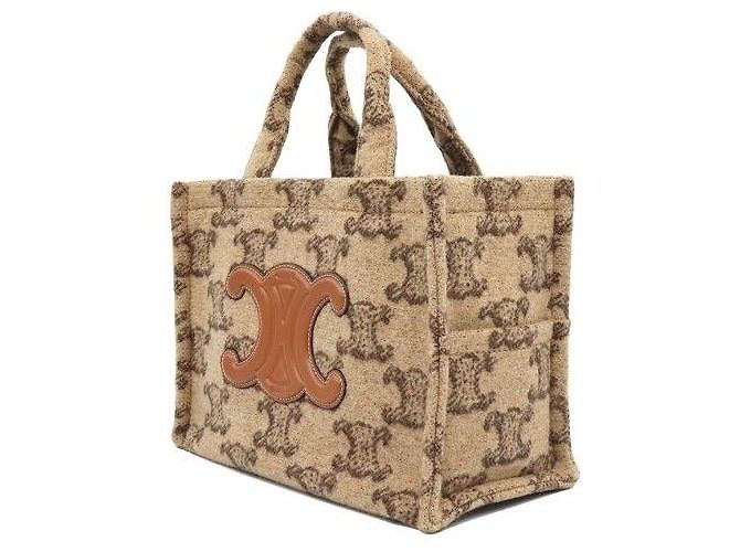 Céline Camel Triope Textile Tais Cabas Small - vista 3