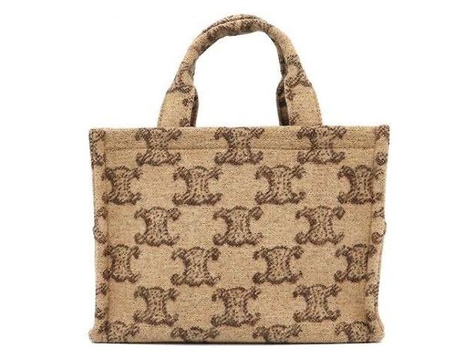 Céline Camel Triope Textile Tais Cabas Small - vista 4
