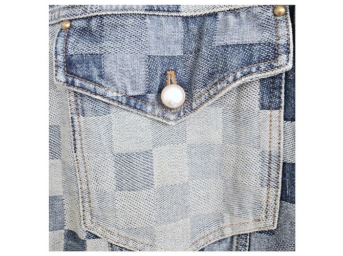 Giacca di jeans Louis Vuitton blu - vista 8