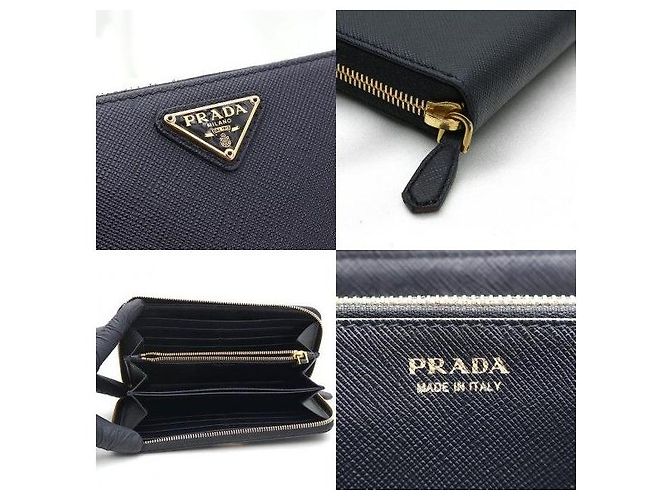 Prada Cartera larga con cremallera Vitello Move Negra - vista 7