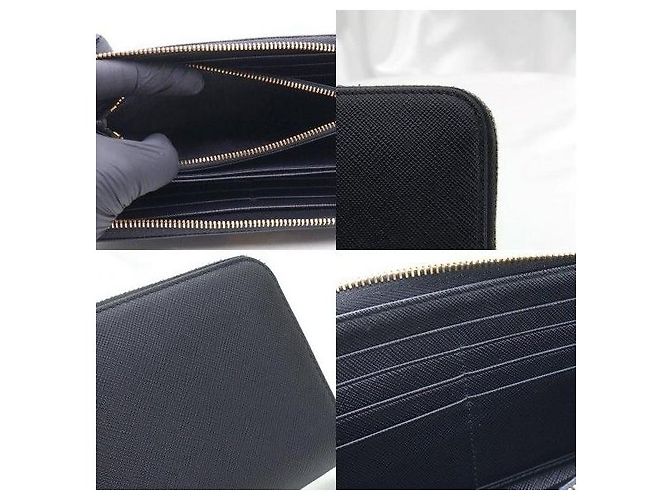 Prada Cartera larga con cremallera Vitello Move Negra - vista 8