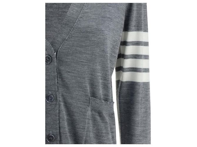 Thom Browne Nachhaltiger Wollcardigan für Damen Grau - Ansicht 3