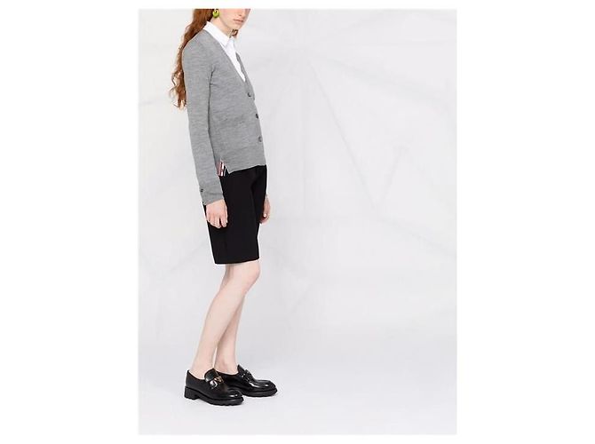 Thom Browne Nachhaltiger Wollcardigan für Damen Grau - Ansicht 5