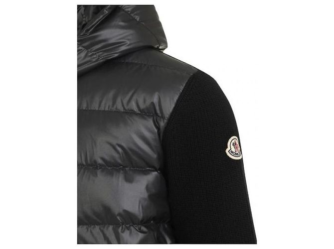 Moncler Cardigã com capuz e fecho de correr em lã acolchoada - vista 5
