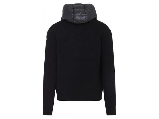 Moncler Cardigã com capuz e fecho de correr em lã acolchoada - vista 6
