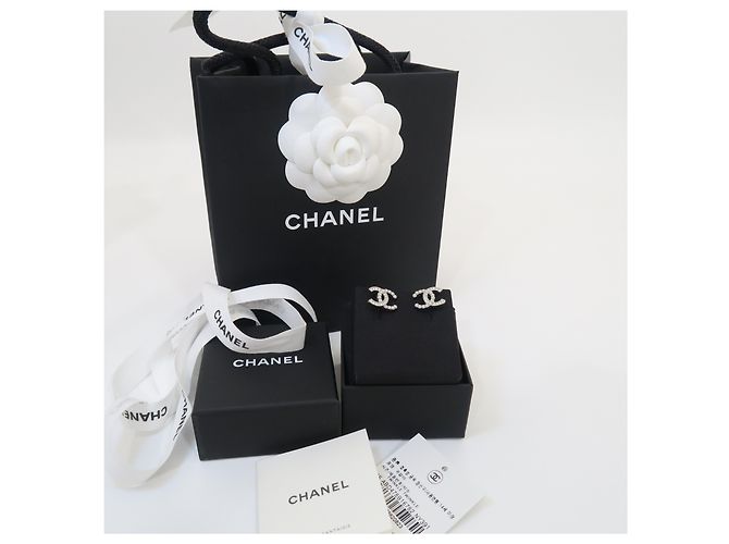 Chanel Orecchini in perle e cristalli Argento - vista 2