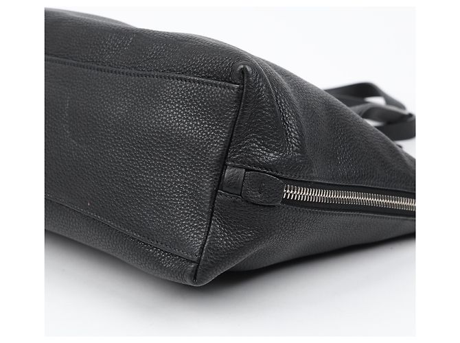 Prada Borsa a tracolla Vitello Phoenix Black Leather con zip laterale - vista 10