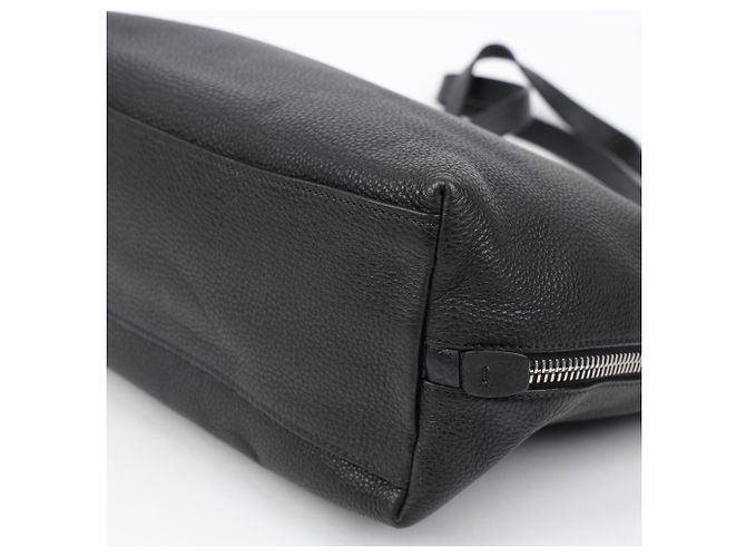 Prada Borsa a tracolla Vitello Phoenix Black Leather con zip laterale - vista 13