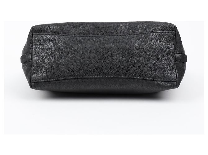Prada Borsa a tracolla Vitello Phoenix Black Leather con zip laterale - vista 8