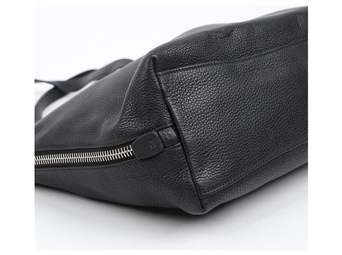 Prada Borsa a tracolla Vitello Phoenix Black Leather con zip laterale - vista 9