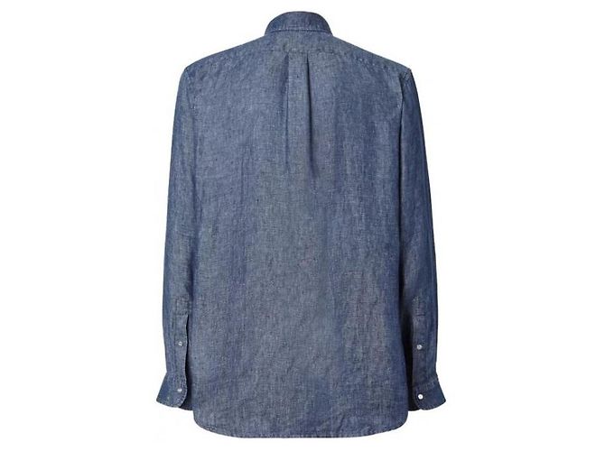 Camicia Fendi in chambray blu - vista 5