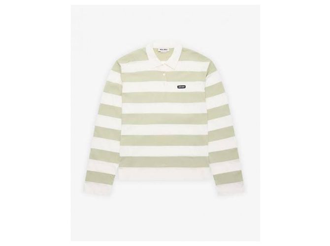 Miu Miu Gestreiftes Jersey-Poloshirt - Ansicht 4
