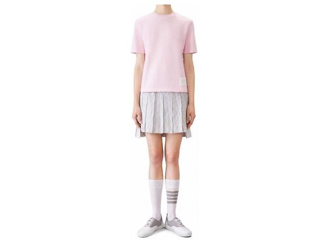 Thom Browne Classic Pique 4 Bar T-Shirt Hellrosa - Ansicht 5