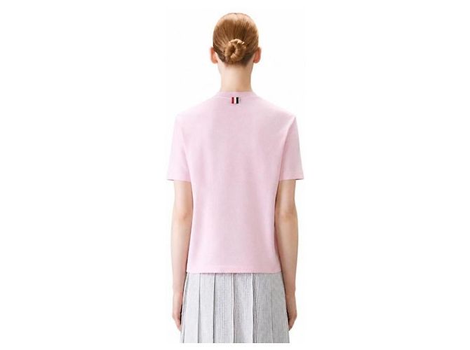 Thom Browne Classic Pique 4 Bar T-Shirt Hellrosa - Ansicht 8