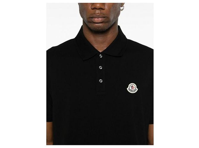 Moncler Polo-Shirt aus Baumwoll-Piqué mit Logo-Patch - Ansicht 8