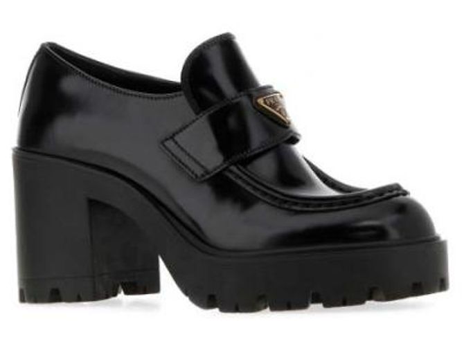 Mocassini Prada in pelle spazzolata nera - vista 5