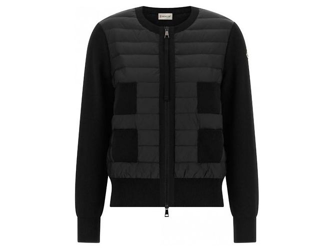 Moncler Gesteppter Wollcardigan mit Reißverschluss - Ansicht 4