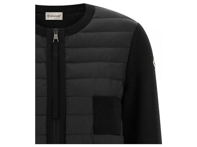 Moncler Gesteppter Wollcardigan mit Reißverschluss - Ansicht 6