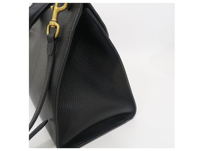 Gucci Borsa Tote in pelle nera con manico superiore e tracolla - vista 7