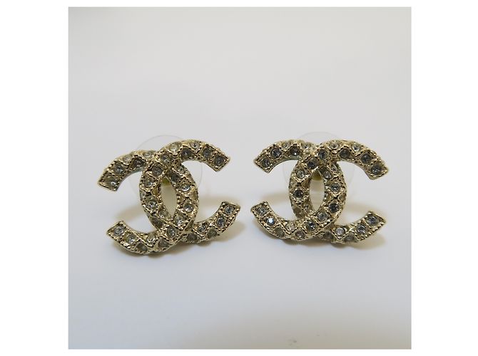 Chanel Orecchini placcati in oro con cristalli - vista 2