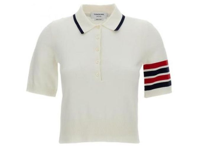 Thom Browne Hector Intarsia Bar Jersey-Stich Polo - Ansicht 4
