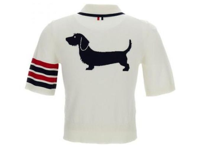 Thom Browne Hector Intarsia Bar Jersey-Stich Polo - Ansicht 5