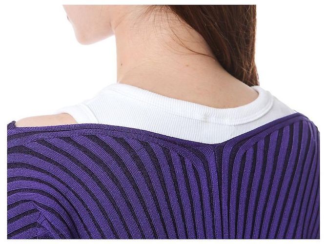 Jacquemus Gerippte Crop-Cardigan mit Mikro-Gold-Logo - Ansicht 15