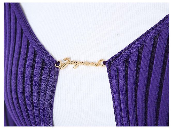 Jacquemus Gerippte Crop-Cardigan mit Mikro-Gold-Logo - Ansicht 20