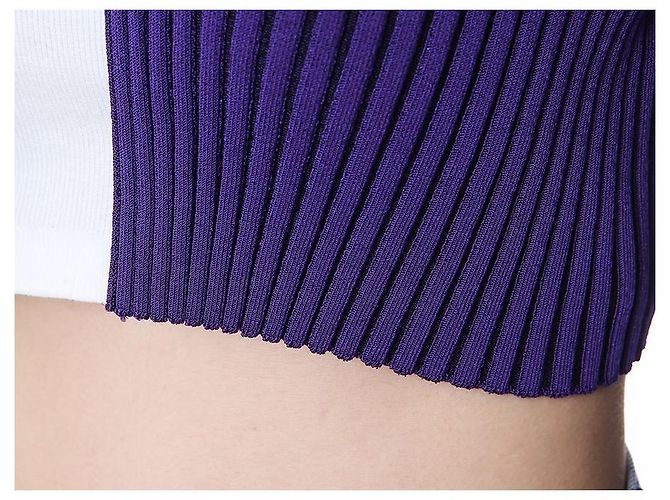 Jacquemus Gerippte Crop-Cardigan mit Mikro-Gold-Logo - Ansicht 23