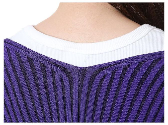 Jacquemus Gerippte Crop-Cardigan mit Mikro-Gold-Logo - Ansicht 24