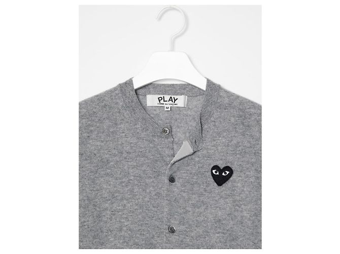 Comme Des Garcons Strickcardigan Herz Gray AX - Ansicht 8