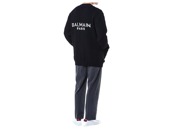 Balmain Wool V-Neck Cardigan with Silver Buttons - view 20