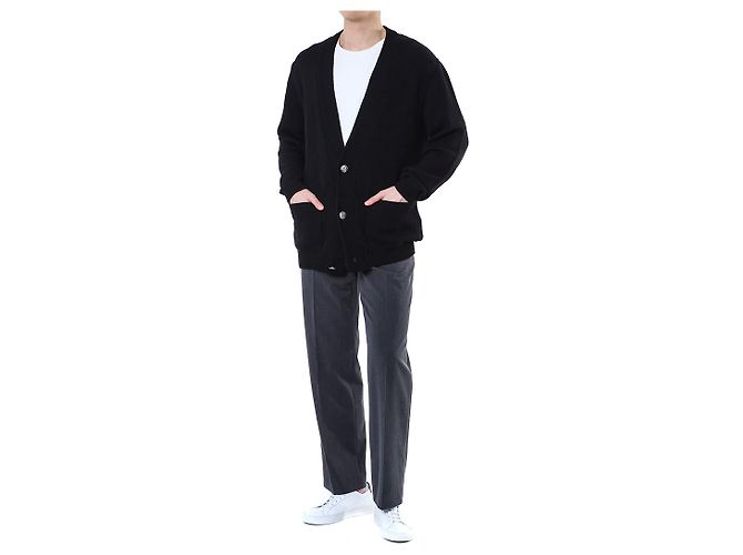 Balmain Wool V-Neck Cardigan with Silver Buttons - view 28