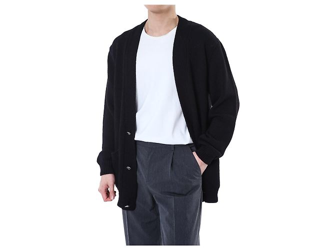 Balmain Wool V-Neck Cardigan with Silver Buttons - view 4